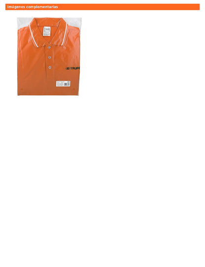 Playera polo performance para mujer color naranja en talla G