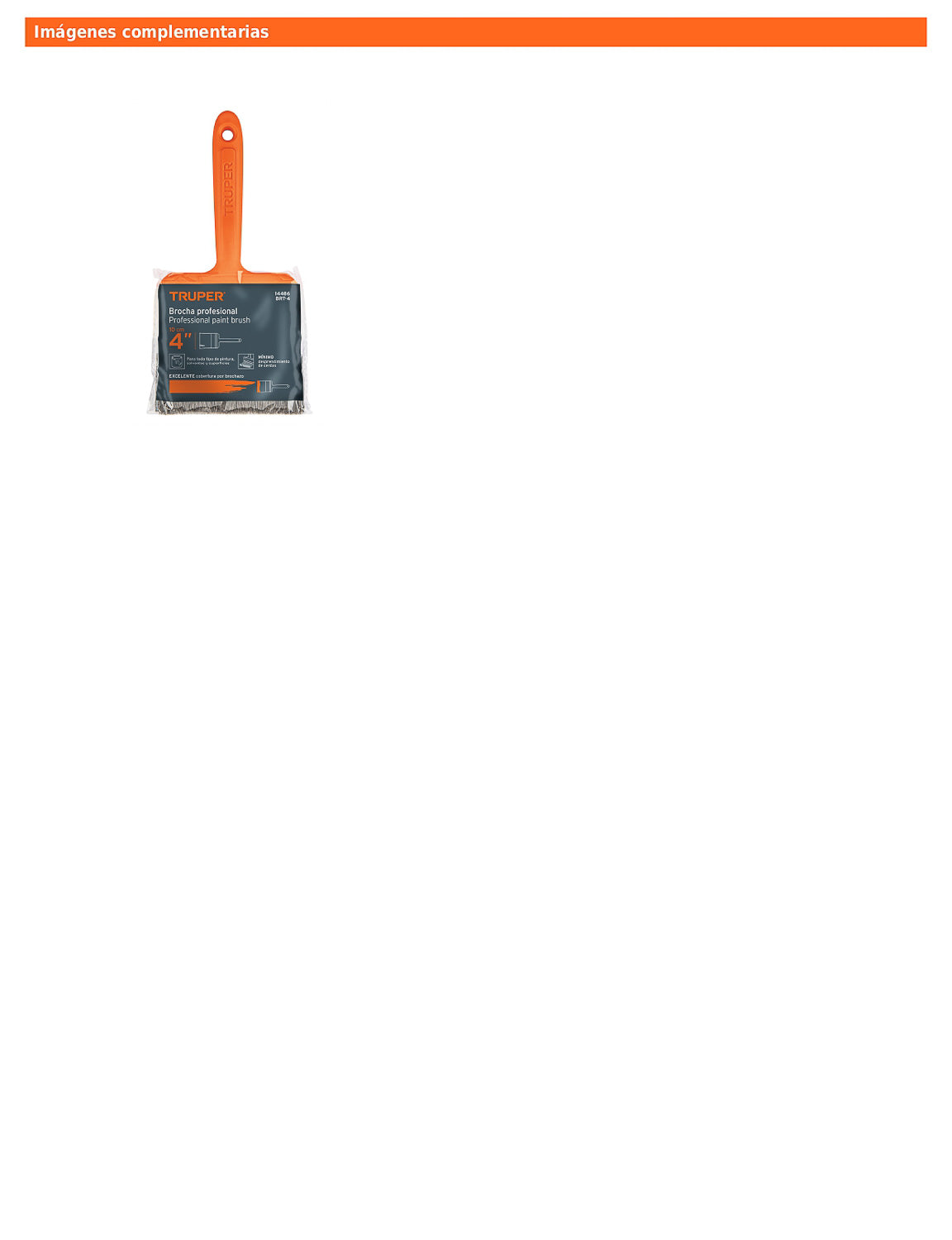 Brocha profesional de 4 pulgadas con mango de plástico