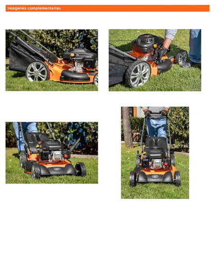Podadora a gasolina de 6 HP con corte de 22 pulgadas