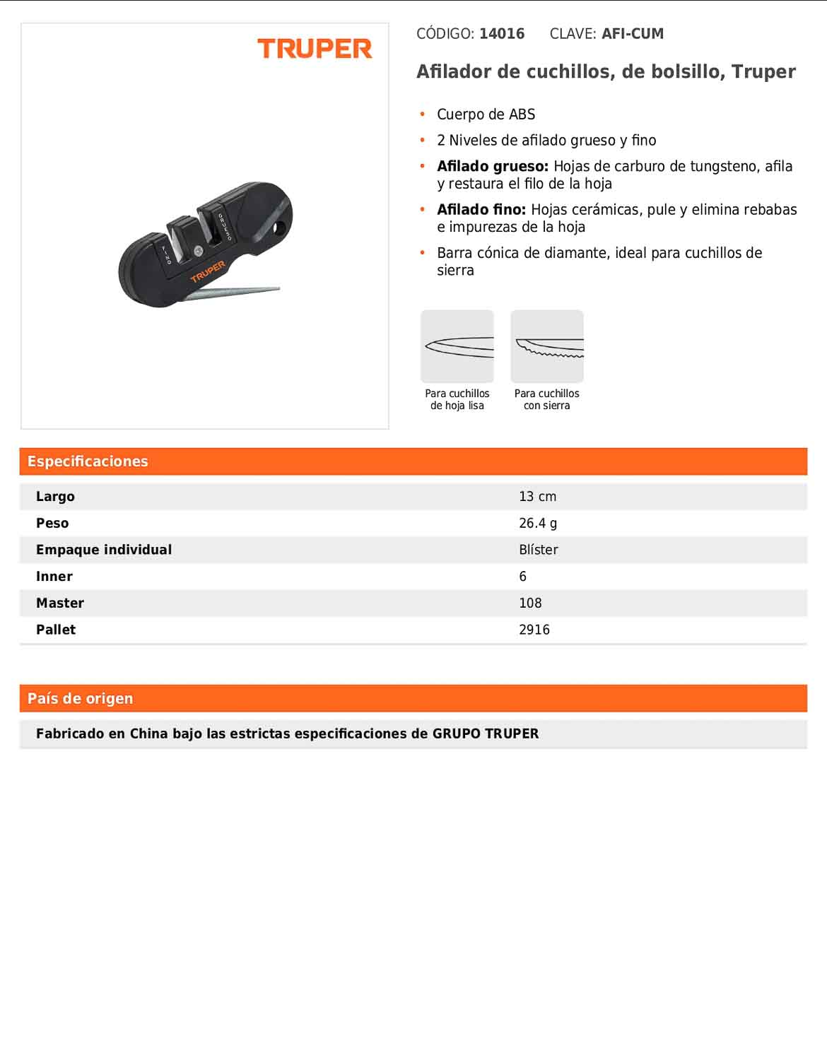Afilador de cuchillos de bolsillo