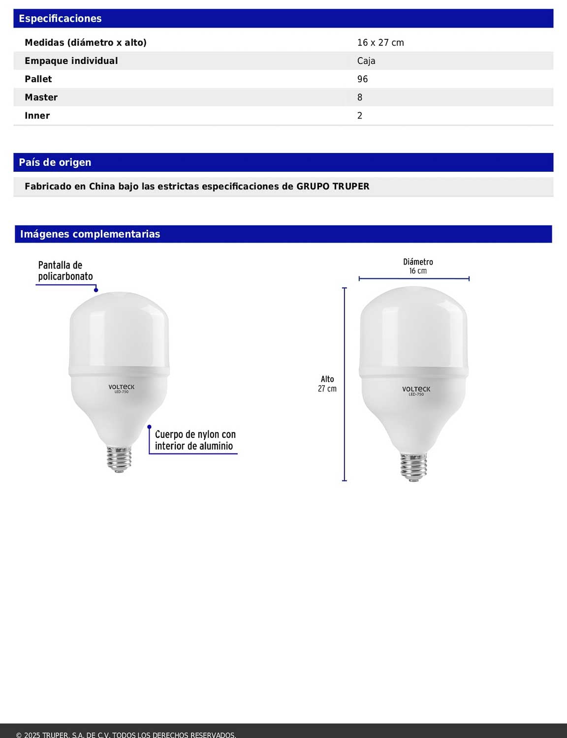 Foco LED de alta potencia de 70W con luz fría