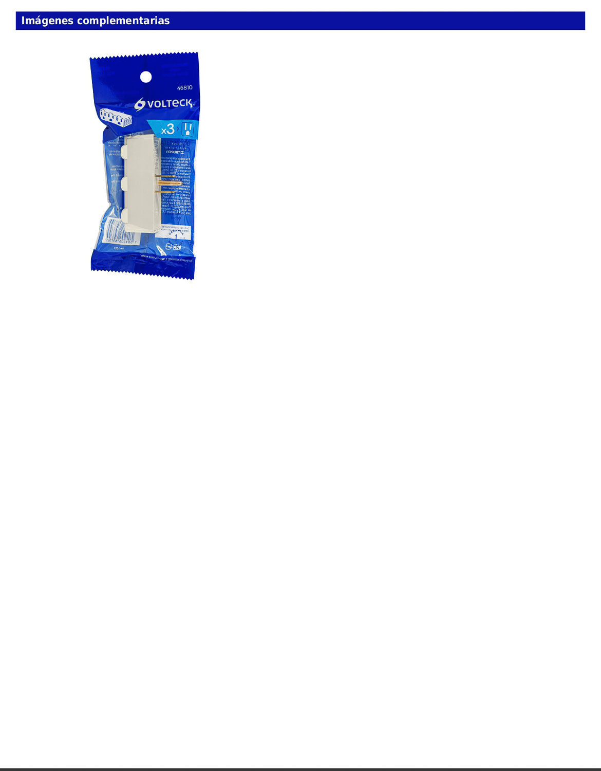 Multicontacto triple aterrizado de 127 V y 15 A con barra