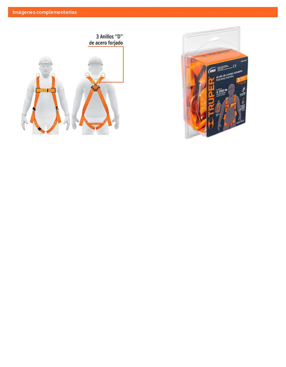 Arnés de cuerpo completo con 3 anillos