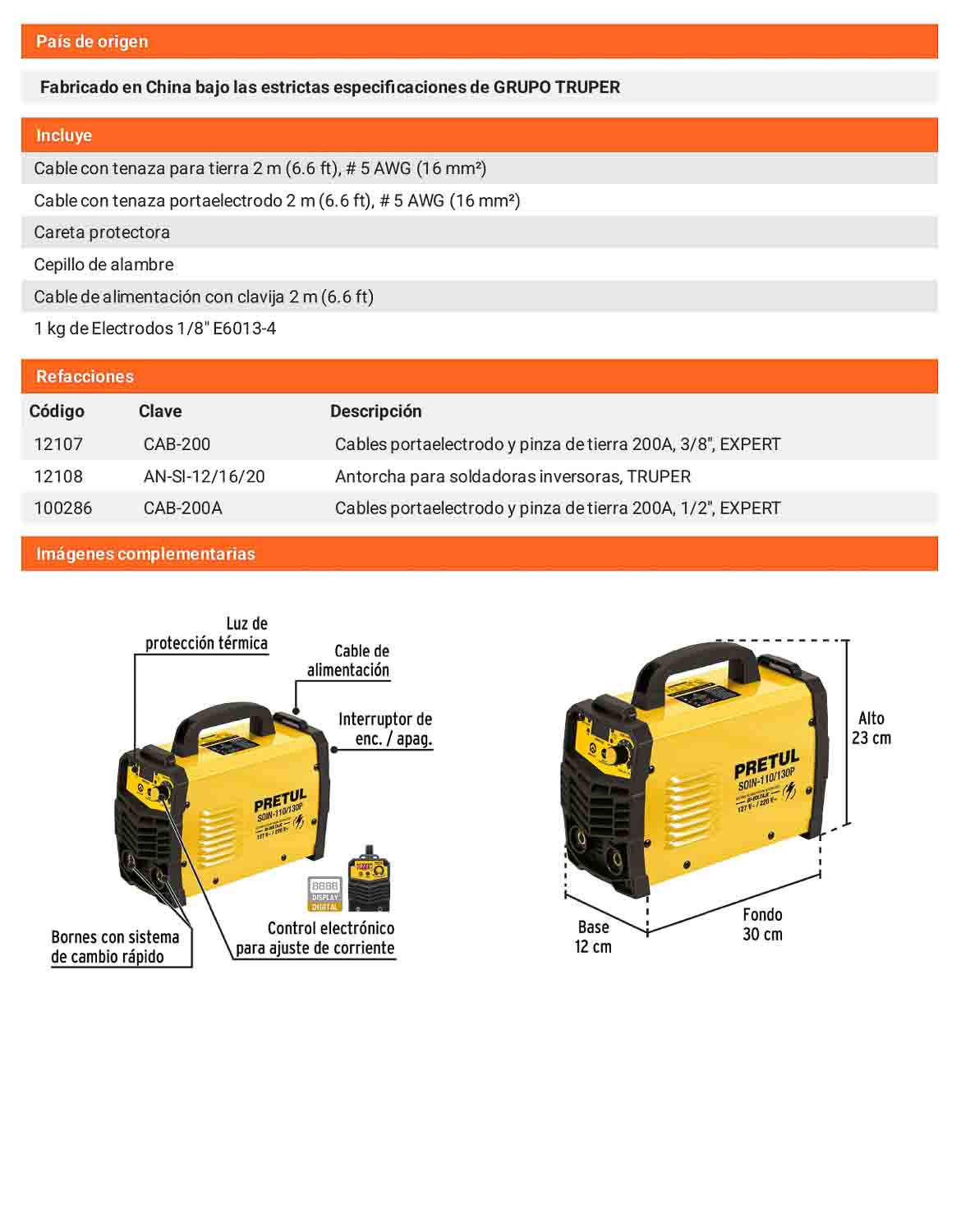 Soldadora inversora 130A bi-voltaje 127/220V Ligera compacta