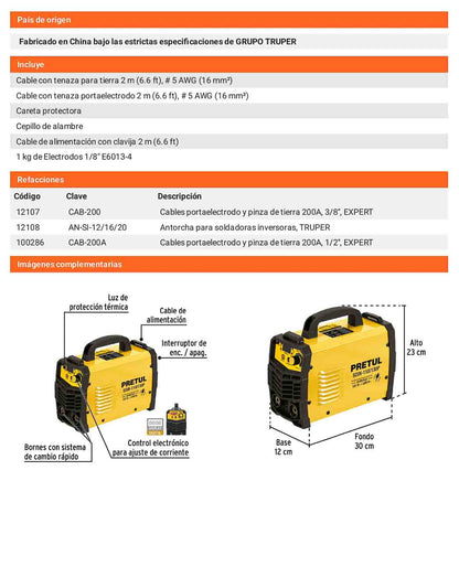 Soldadora inversora 130A bi-voltaje 127/220V Ligera compacta