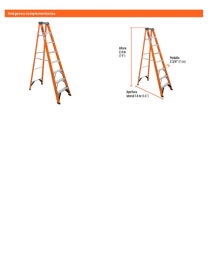 Escalera de tijera fibra de vidrio tipo II 7
