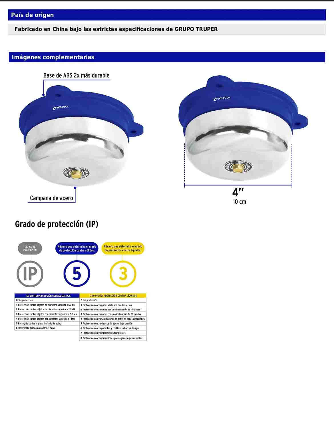 Timbre industrial tipo campana de 4" de 110 V con tono fuerte para alarma
