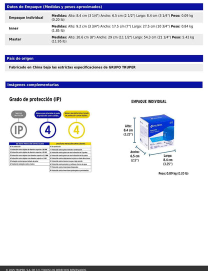 Fotocelda de montaje de 1/2 vuelta con tensión de 127 – 220 V