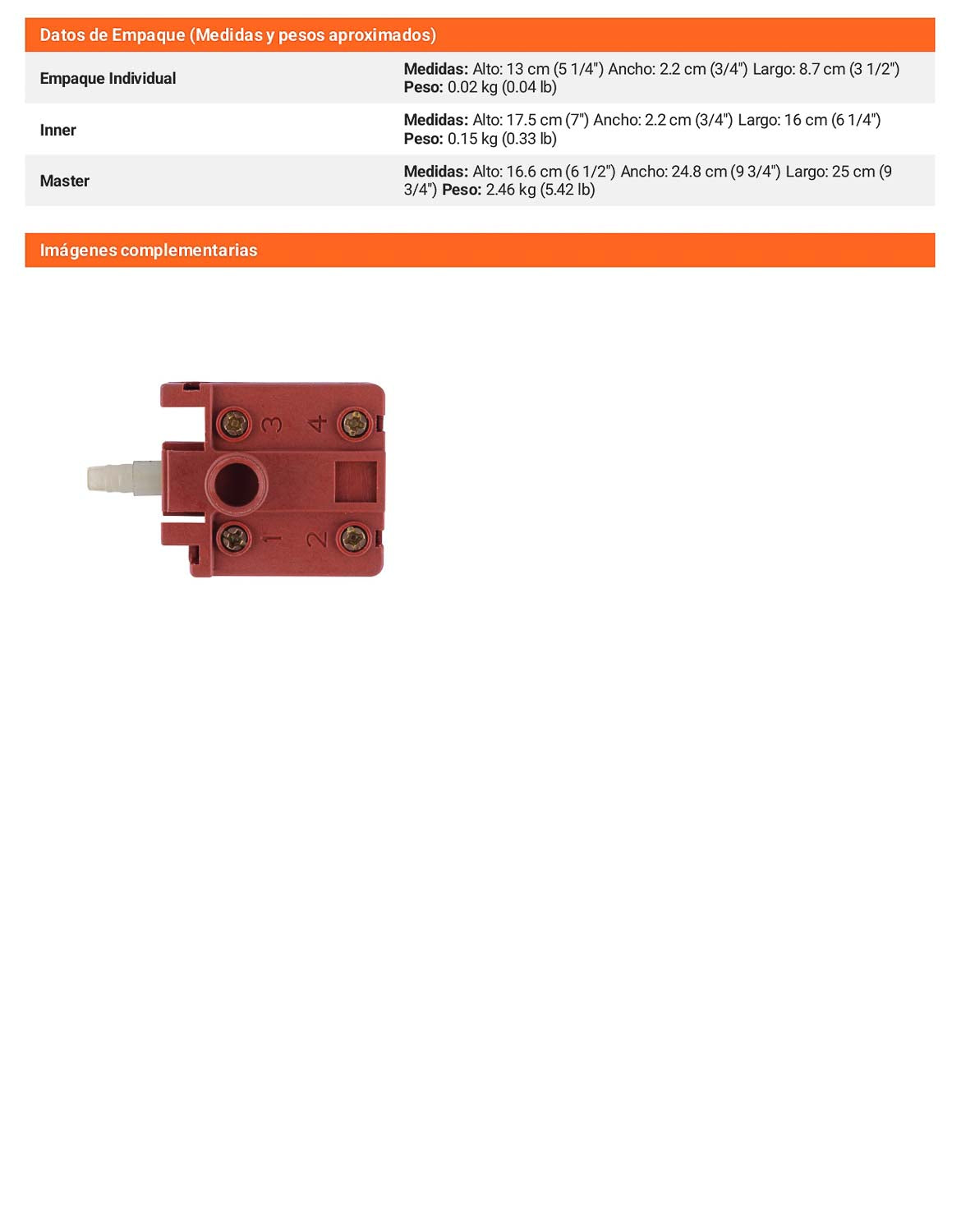 Interruptor de repuesto para ROEL-60N TRUPER
