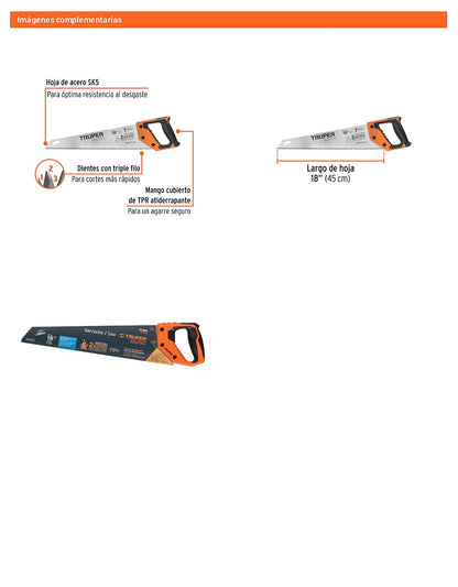 Serrucho Rapid 18 7 DPP mango Comfort