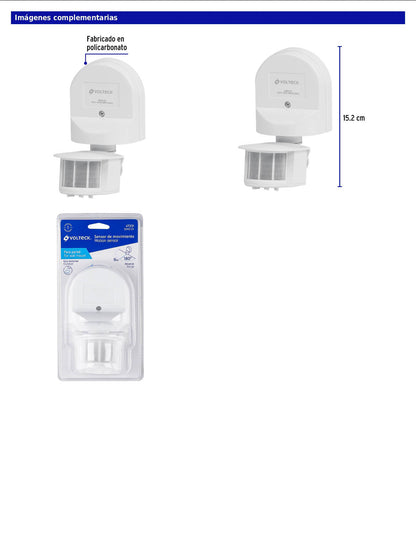 Sensor de movimiento para exterior de 120 V y 800 W