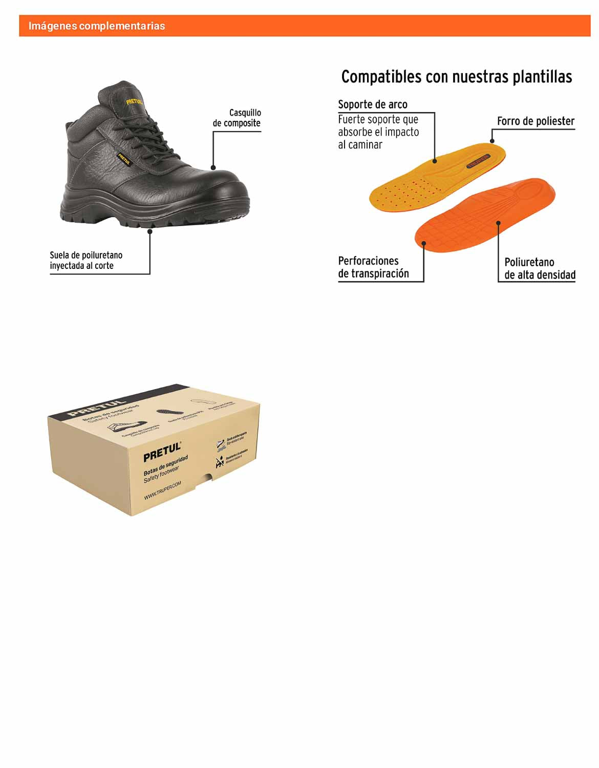 Bota de seguridad negra 30 casquillo