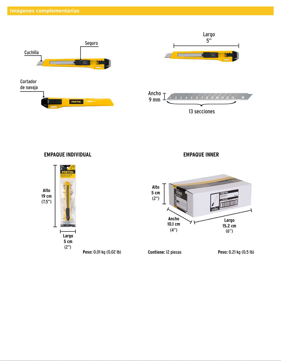 Cutter de 9 mm de plástico