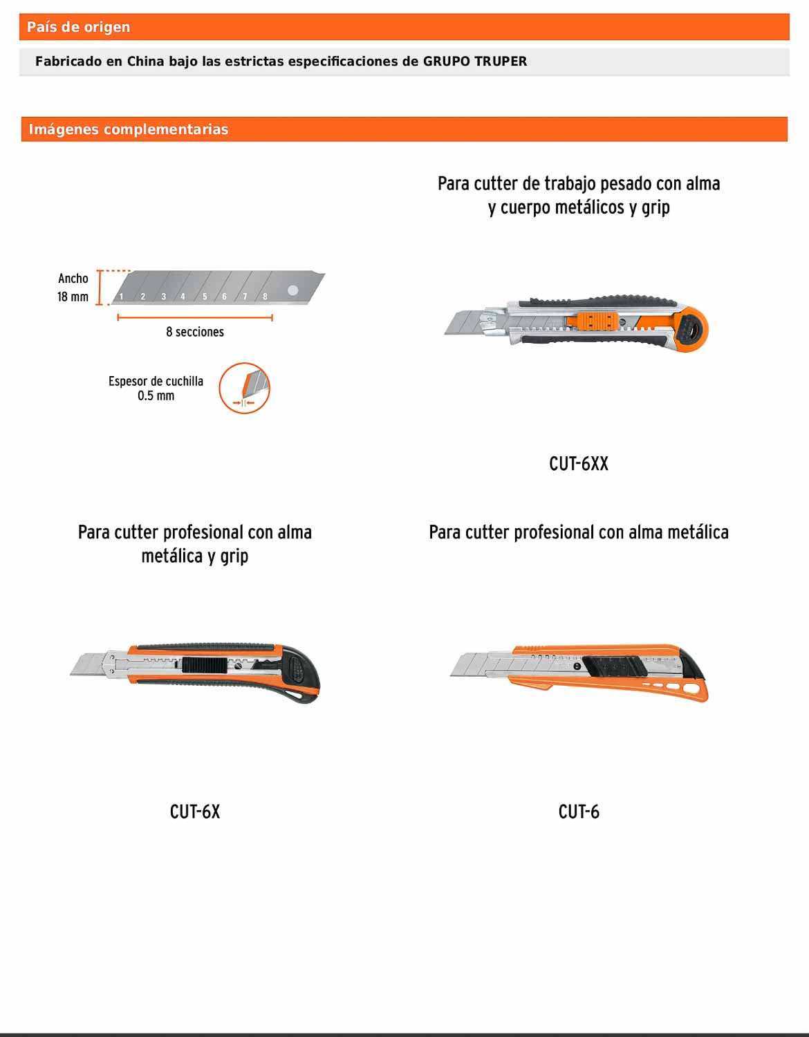 Estuche con 10 cuchillas de 18 mm para cutter