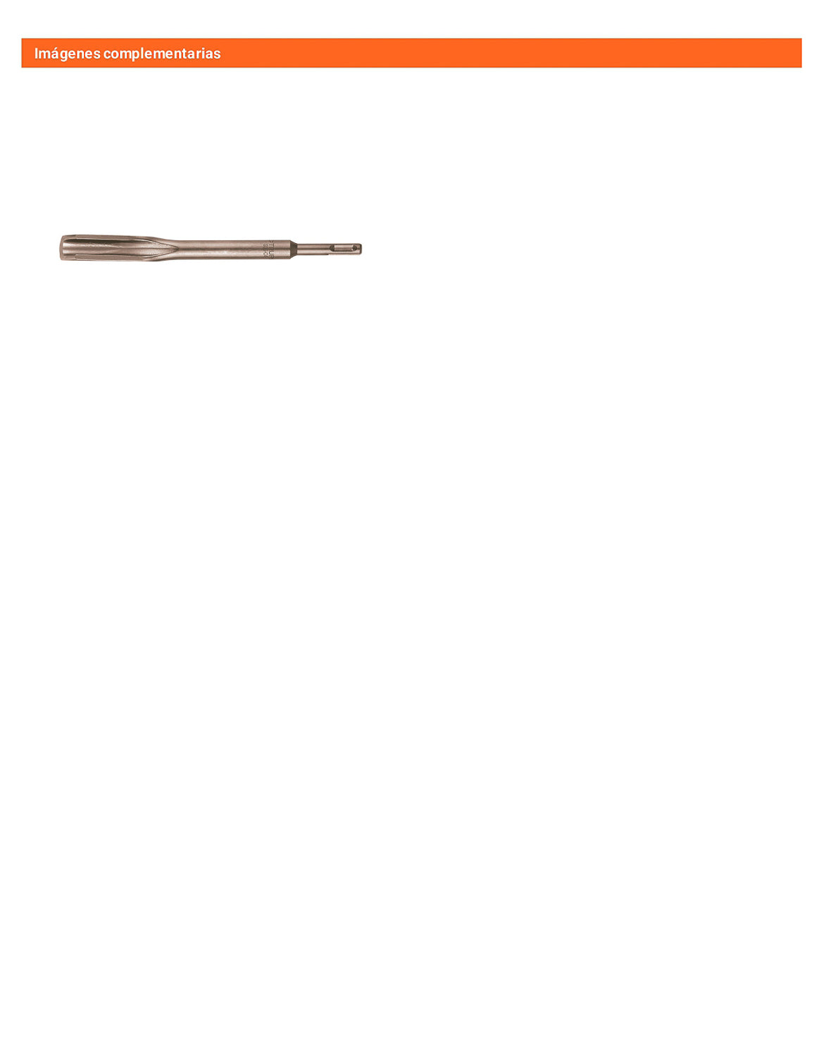 Cincel hueco para acanalado SDS Plus de 3/4" x 10"