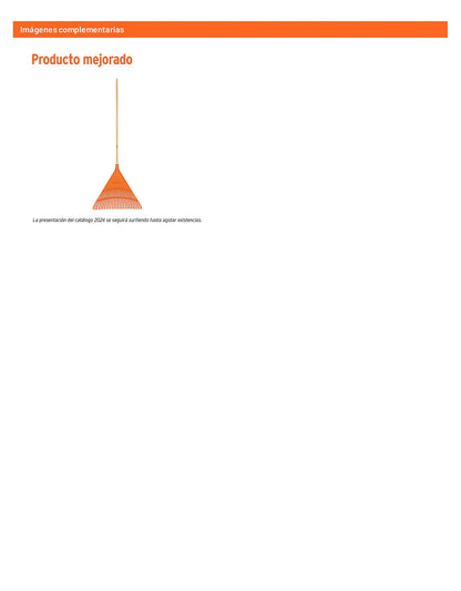 Escoba plástica rígida para jardín 26 dientes