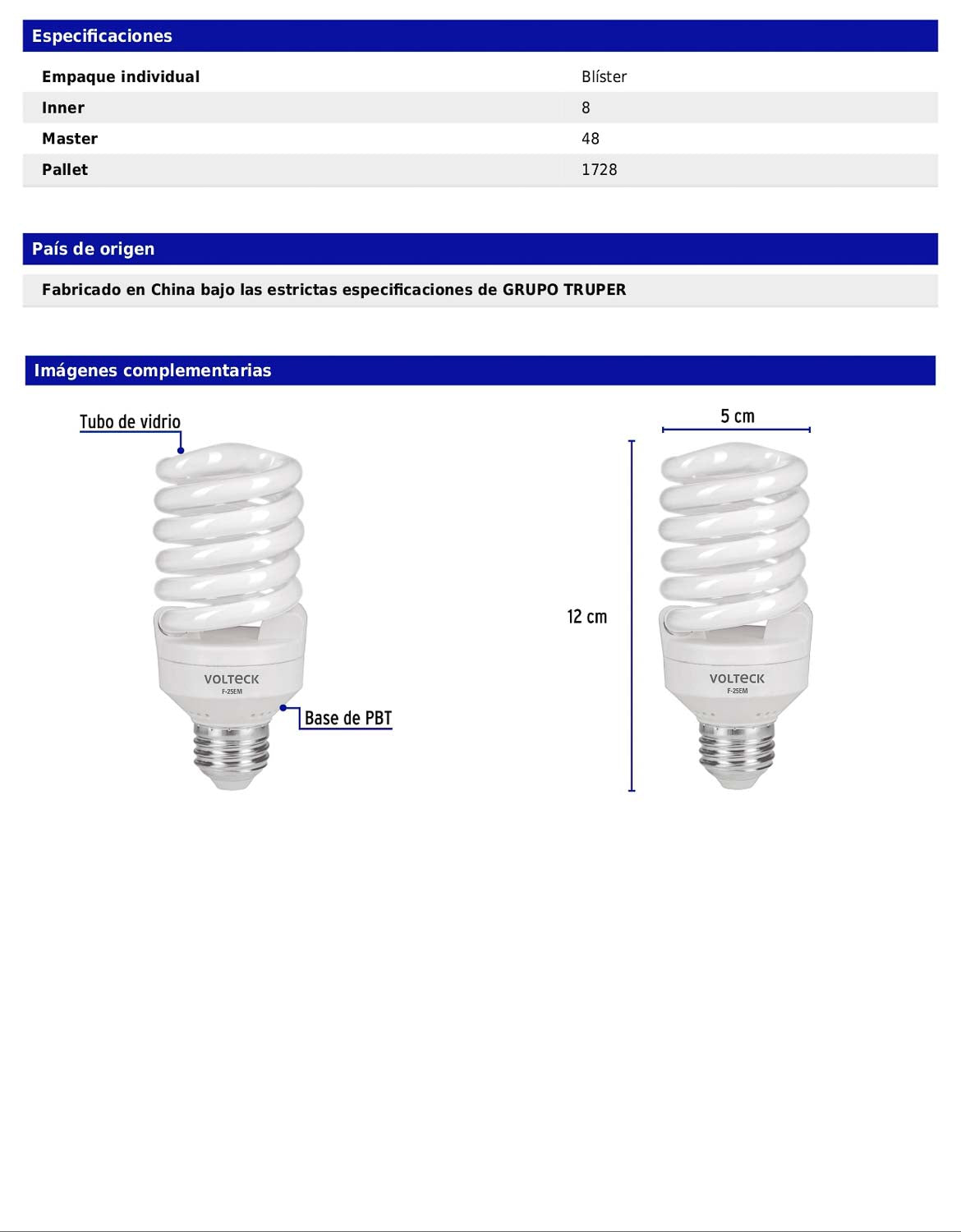 Lámpara espiral mini T2 de 25 W con luz de día