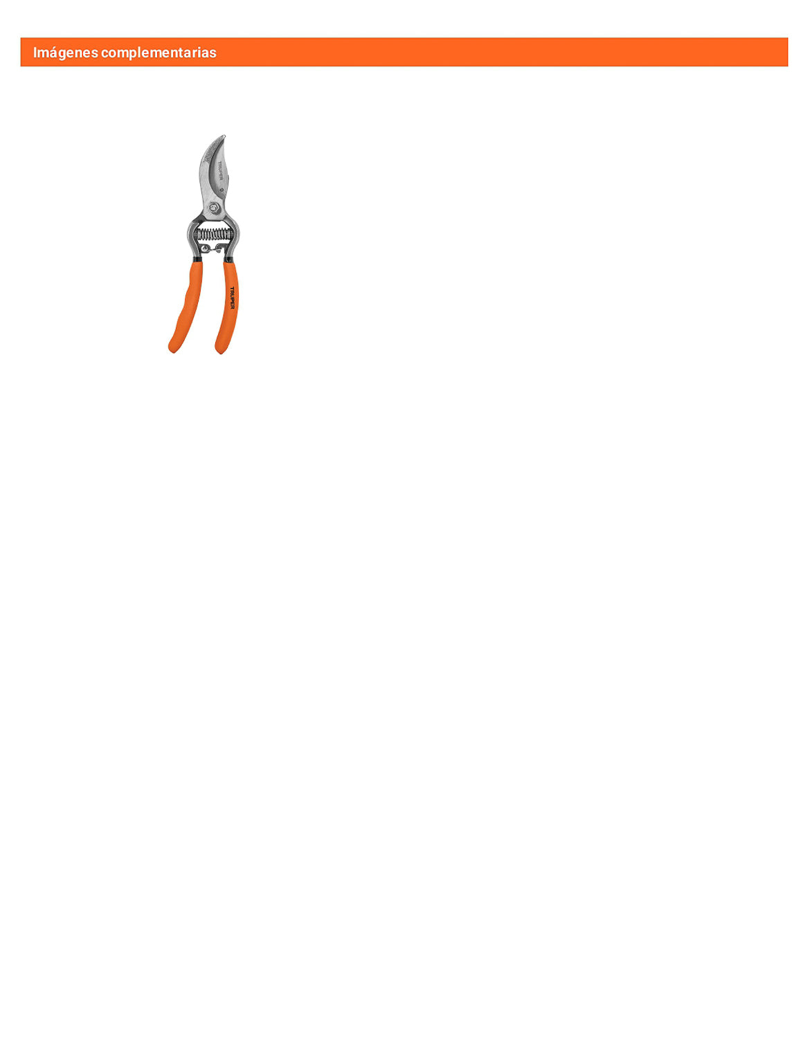 Tijera forjada para jardinería 8-1/2 pulgadas