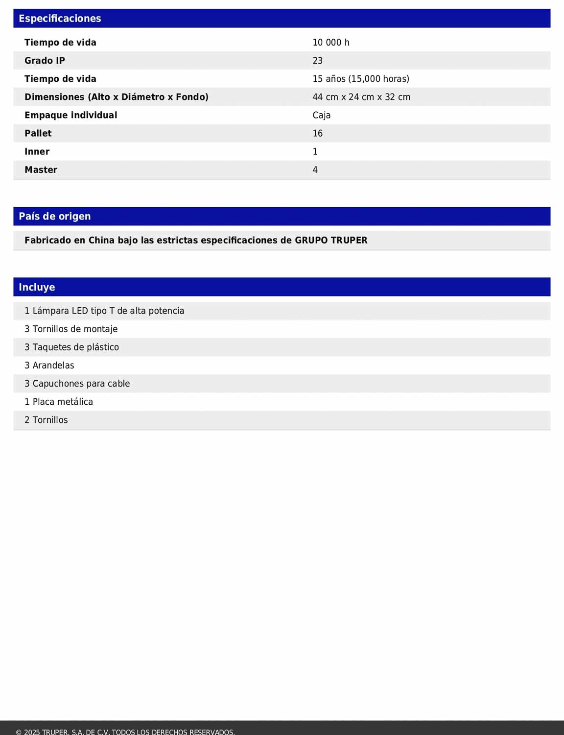Luminario suburbano con foco LED de 50 W y sensor de luz