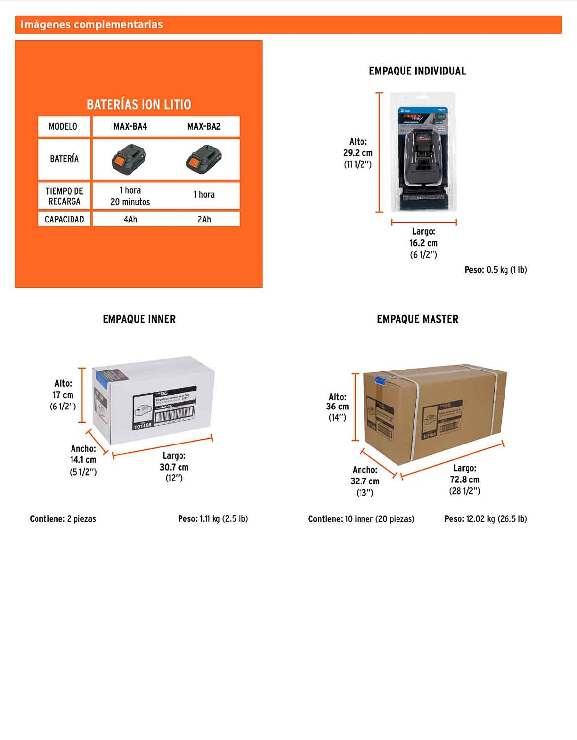 Cargador de baterías de ion litio de 20 V