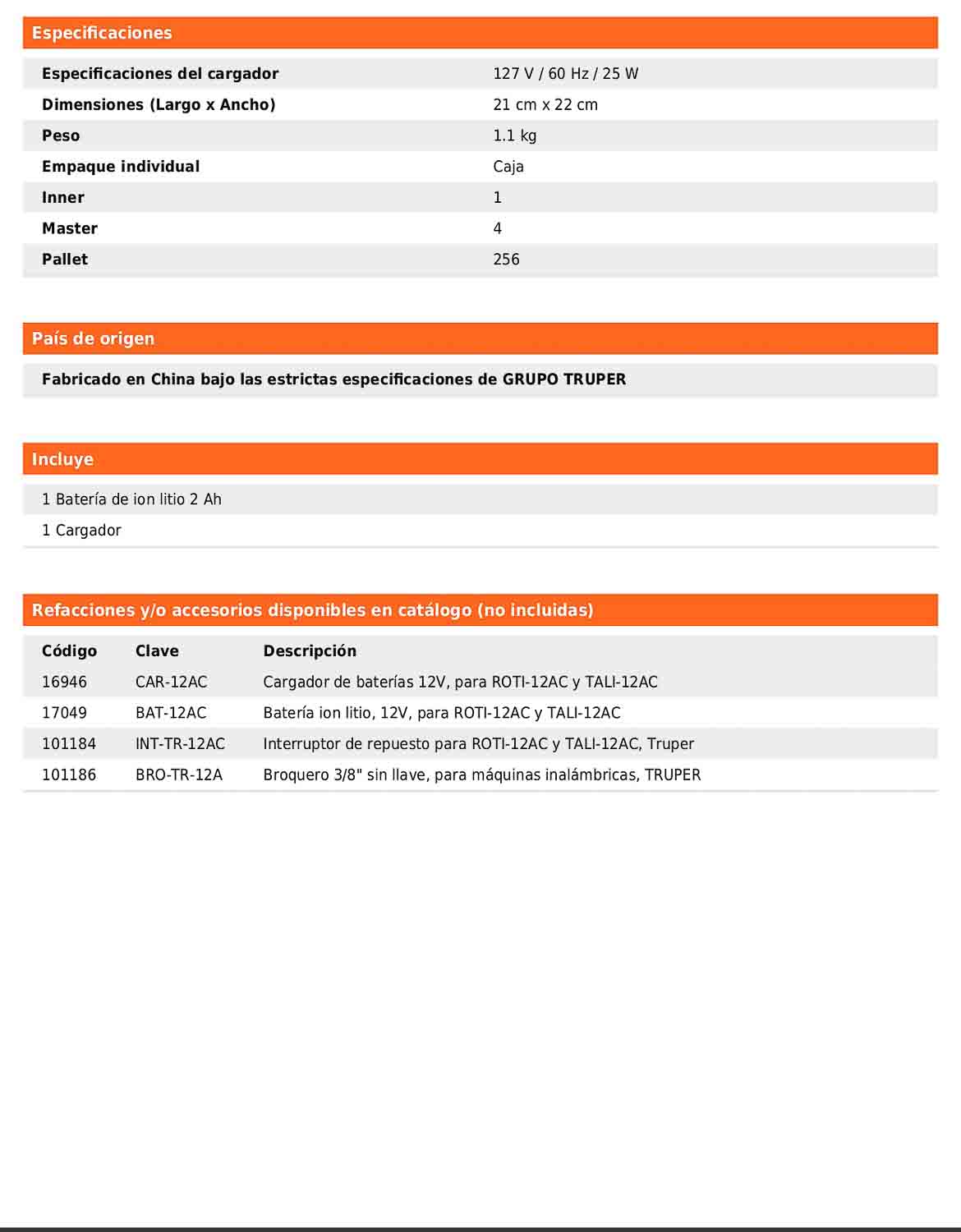Rotomartillo compacto inalámbrico de 3/8 in con batería 12 V y dos velocidades