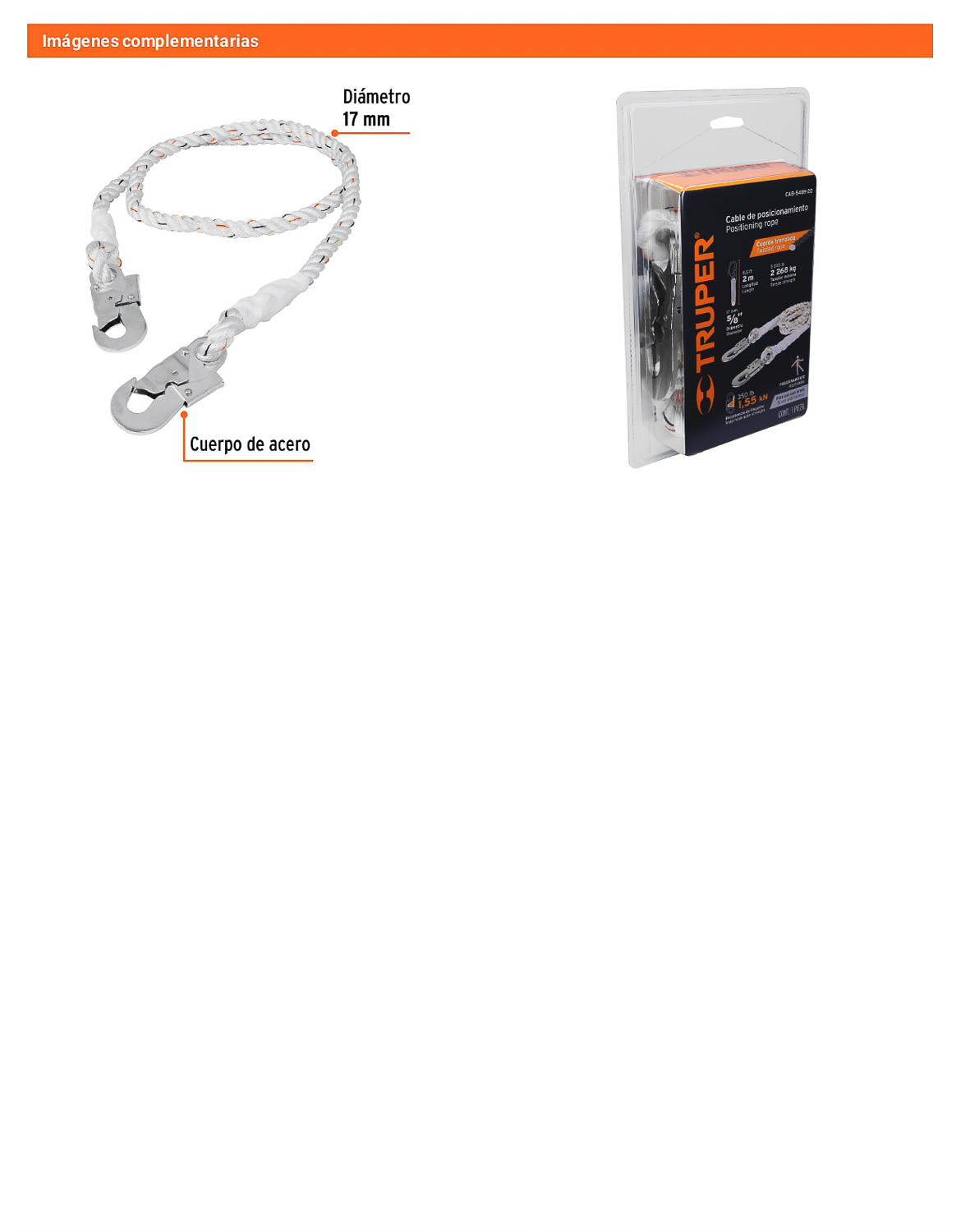 Cable de posicionamiento cuerda de poliéster