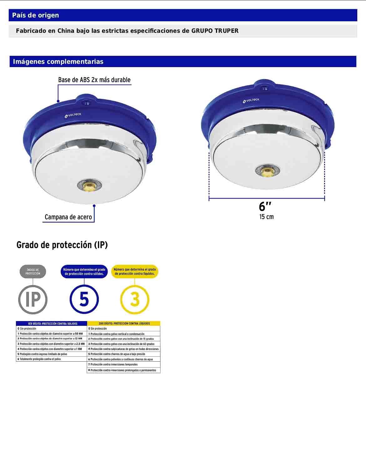 Timbre industrial tipo campana de 6" de 110 V con tono fuerte para alarma
