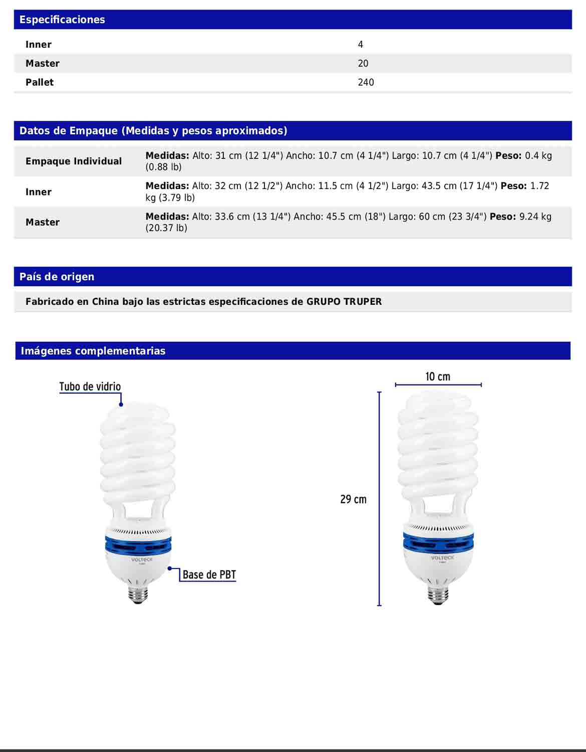 Lámpara espiral T5 de 85 W con luz de día