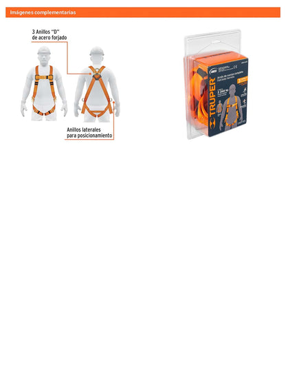 Arnés de cuerpo completo 3 anillos laterales