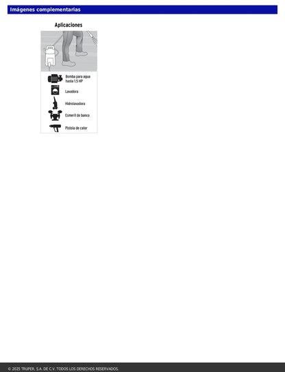 Extensión de uso rudo aterrizada 8 m 3x16 AWG