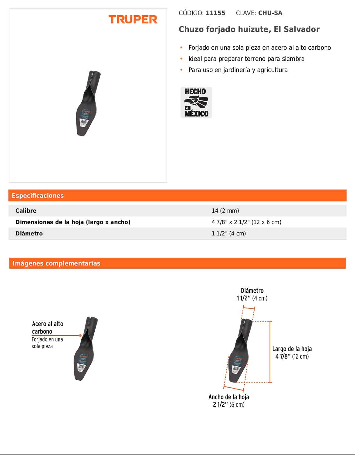 Chuzo forjado huizute