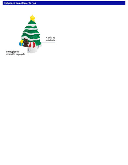 Luz de noche con lámpara E12 con figura de árbol de Navidad