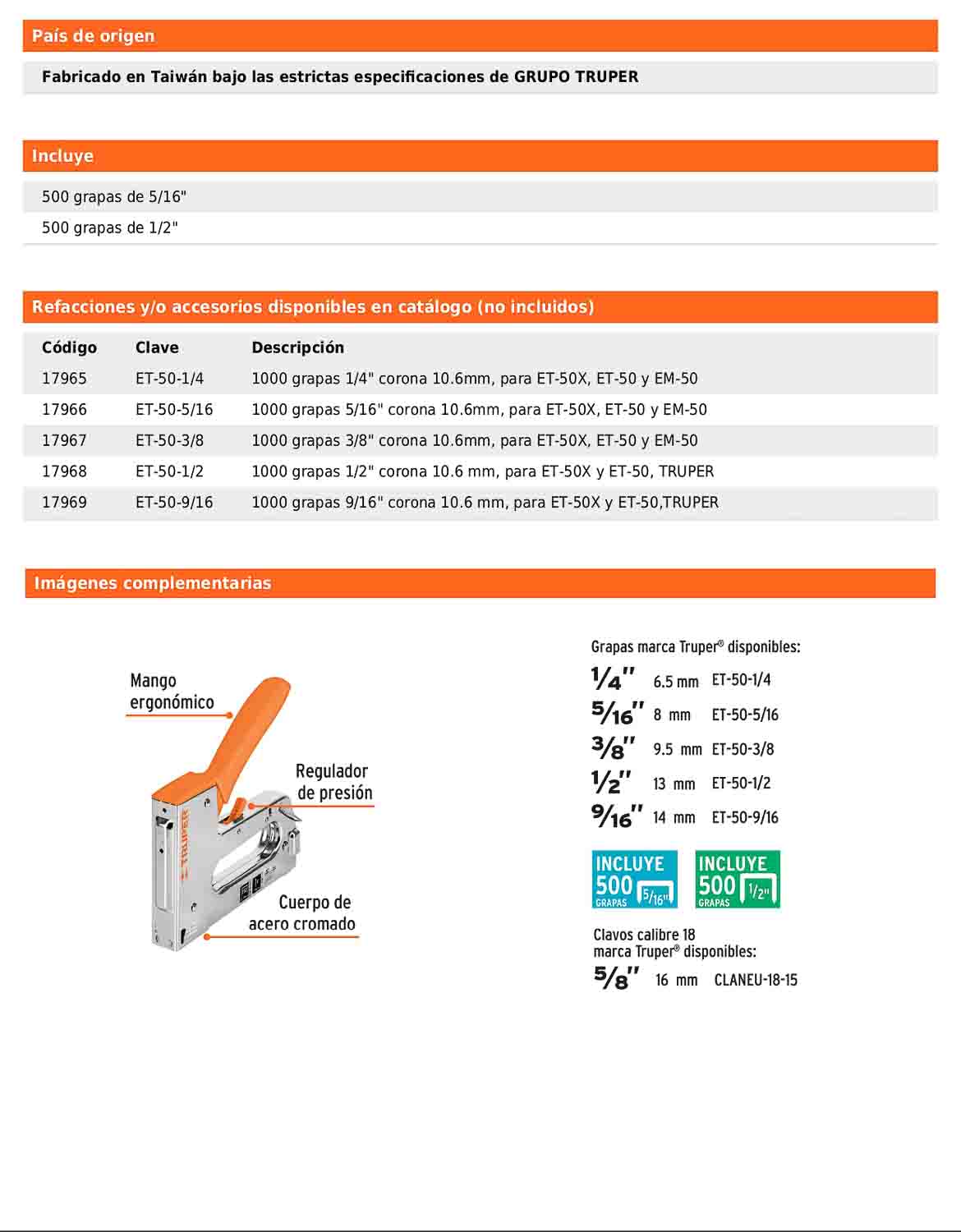 Engrapadora clavadora tipo pistola con regulador de presión y cuerpo de acero cromado