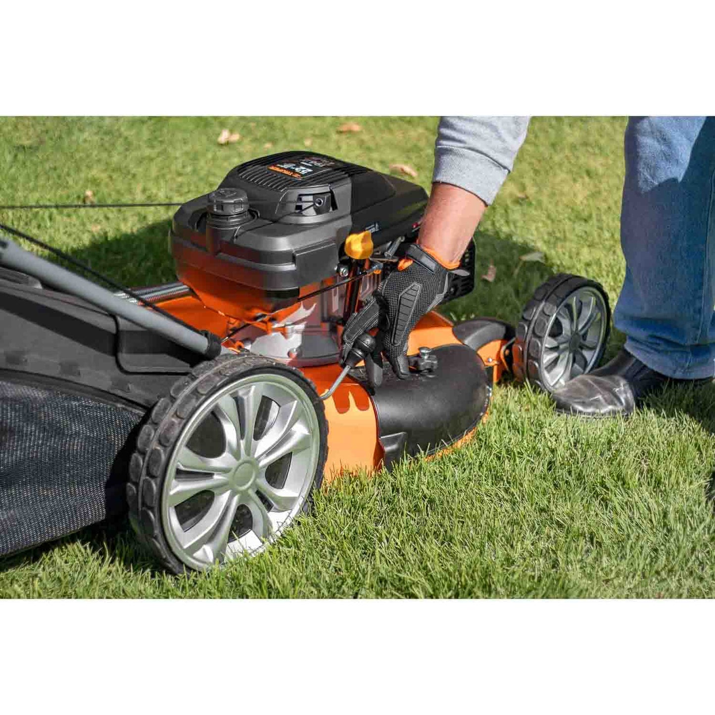 Podadora a gasolina de 6 HP con corte de 22 pulgadas