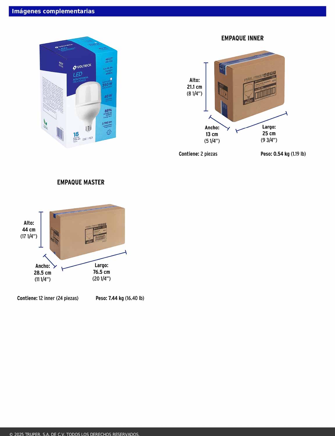 Foco LED de alta potencia de 40W con luz fría