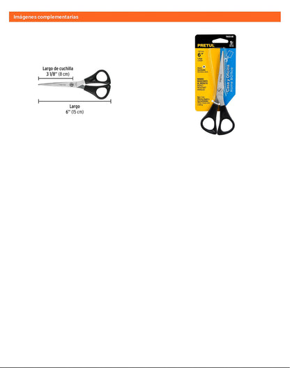 Tijera de acero inoxidable para office 6