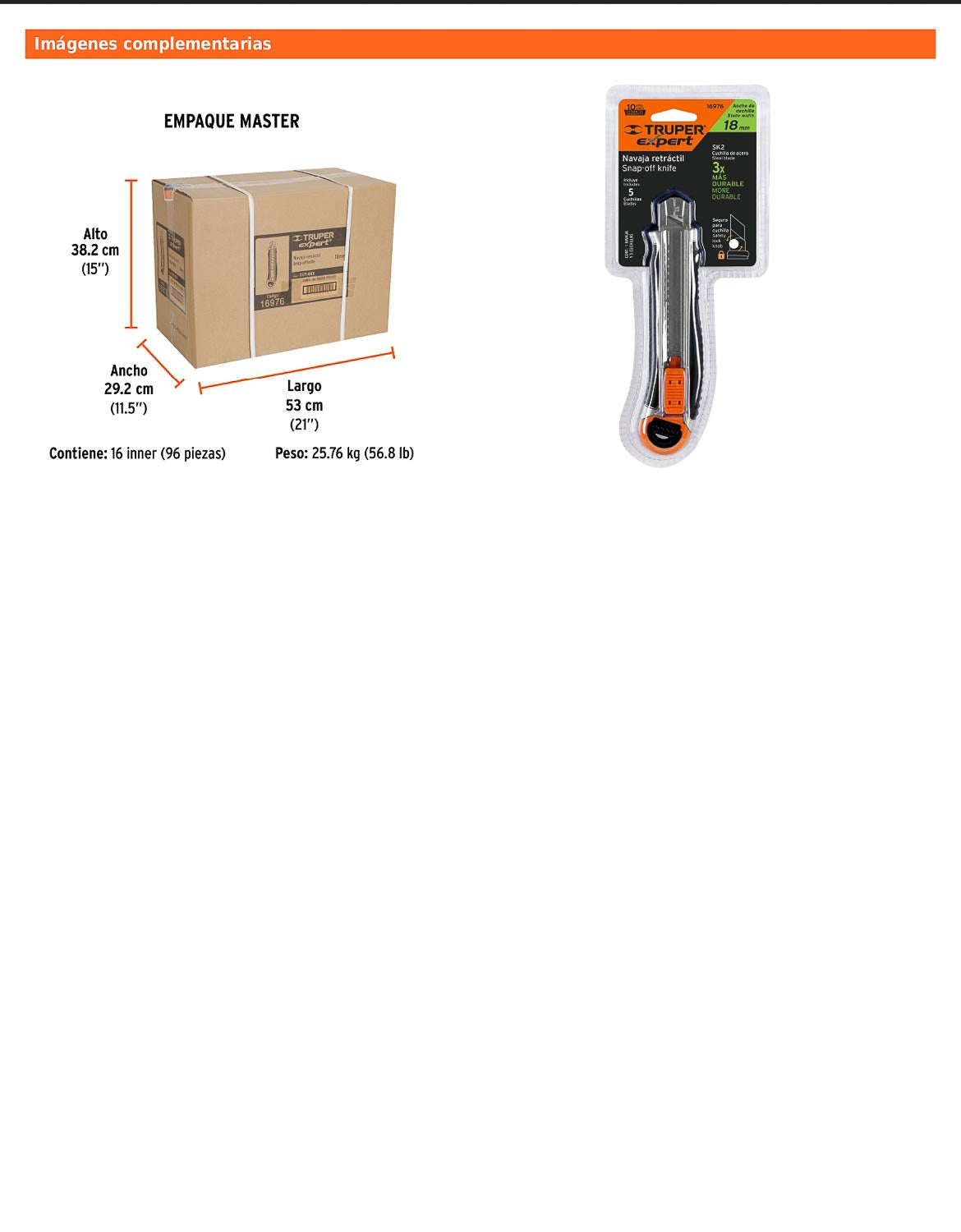 Cutter de 18 mm para trabajo pesado con alma metálica y grip