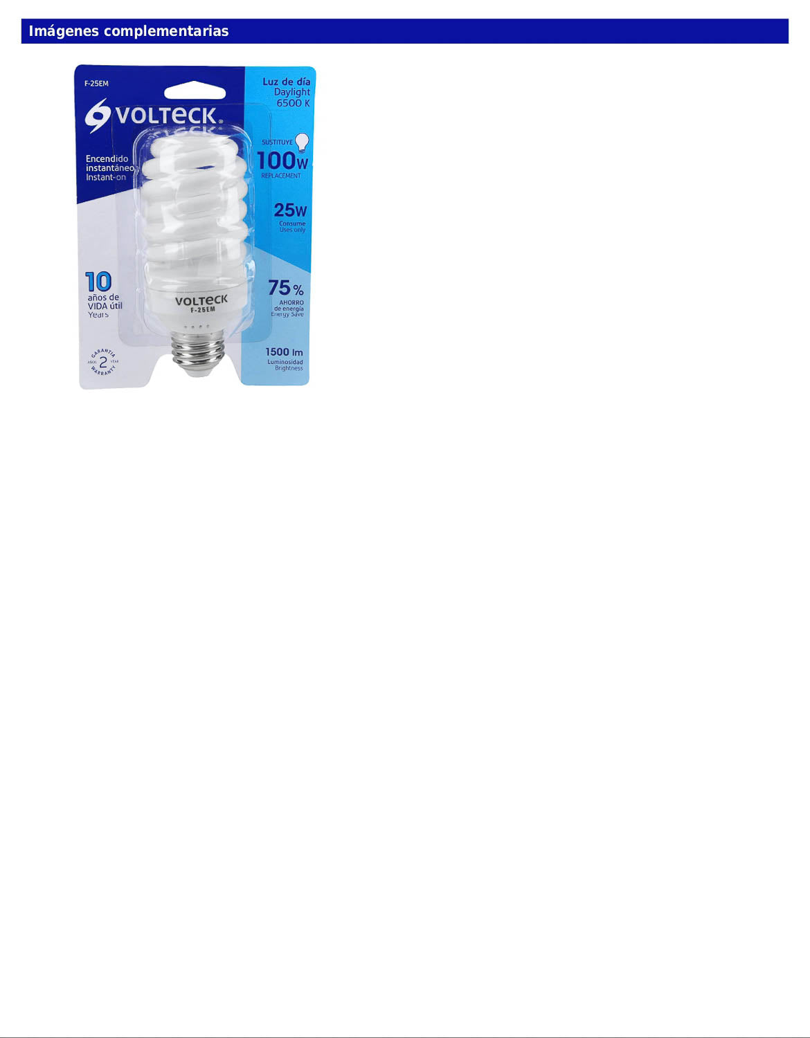 Lámpara espiral mini T2 de 25 W con luz de día