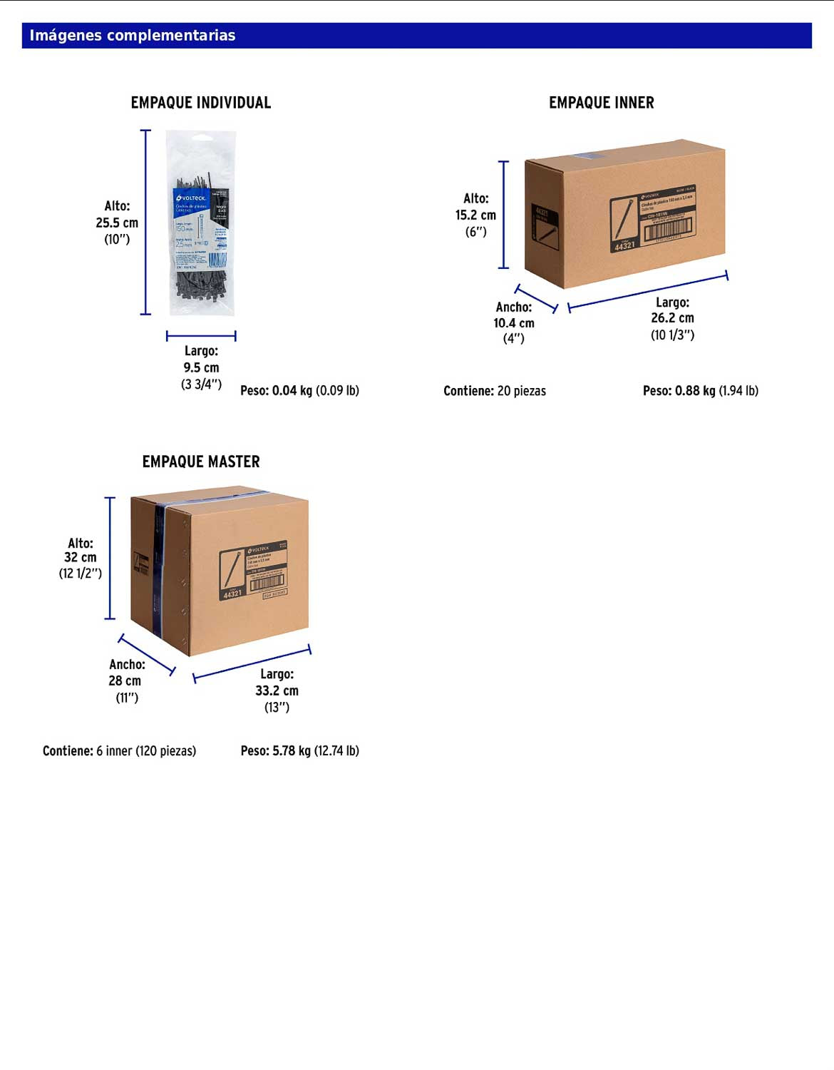 Bolsa con 100 cinchos plásticos 18 lb 150 x 2.5 mm negro