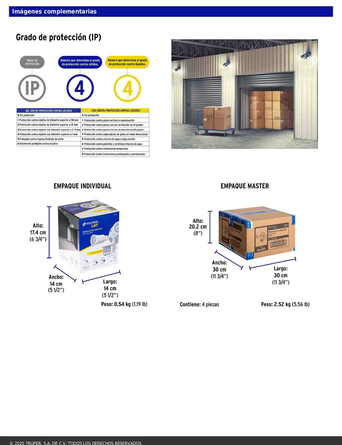 Arbotante blanco con sensor de movimiento y doble cabezal dirigible