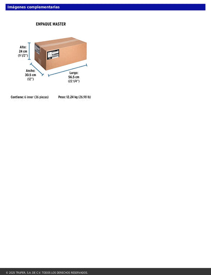 Extensión eléctrica doméstica de 5 m con clavija plana blanca