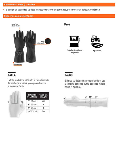 Guantes de látex para pintor grande