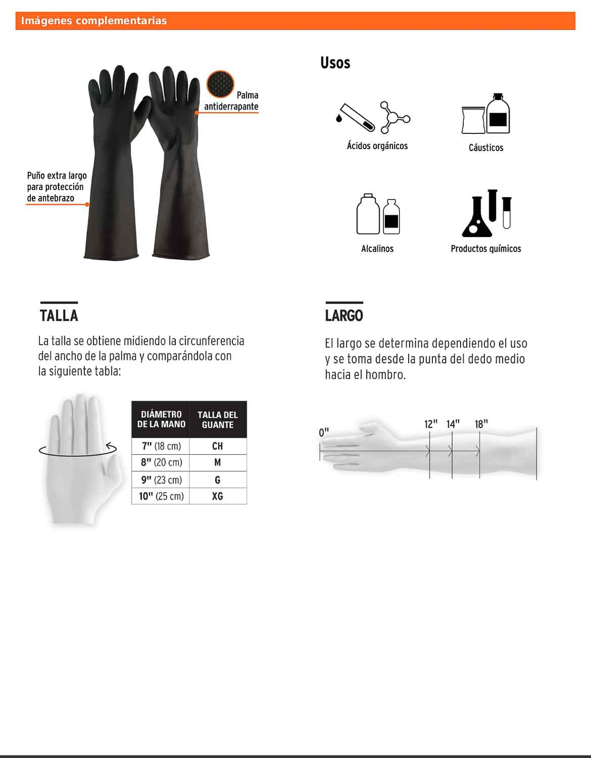 Guantes de látex industriales mediano