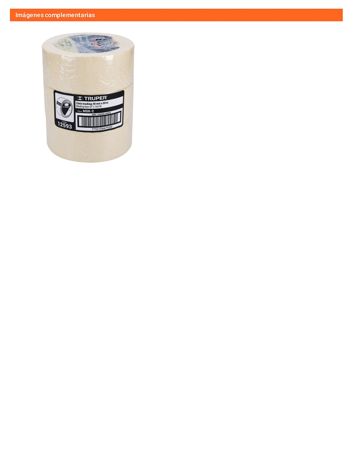 Cinta masking tape de 2 x 50
