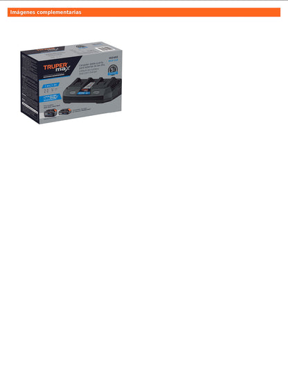 Cargador dual de baterías de ion litio de 20 V