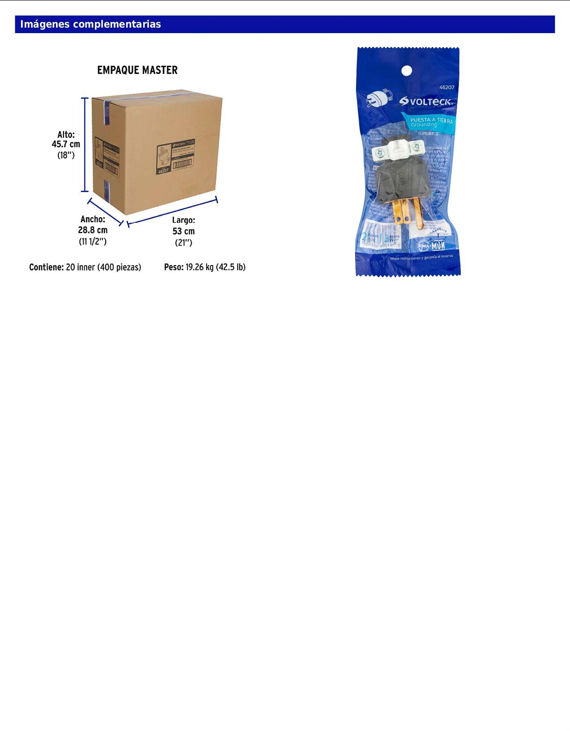 Clavija industrial reforzada aterrizada de 127 V y 15 A con 2 polos + tierra