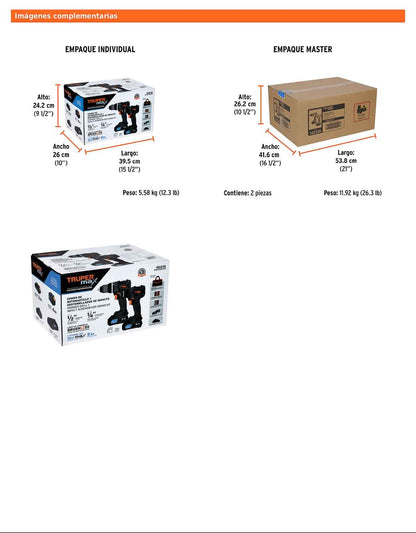 Combo de rotomartillo y destornillador de impacto con batería 20 V