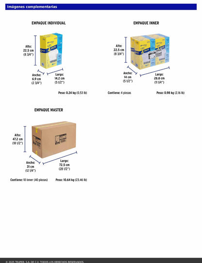 Pack de 4 focos LED 16W A22 6500K blanca fría 1550 lm BASIC