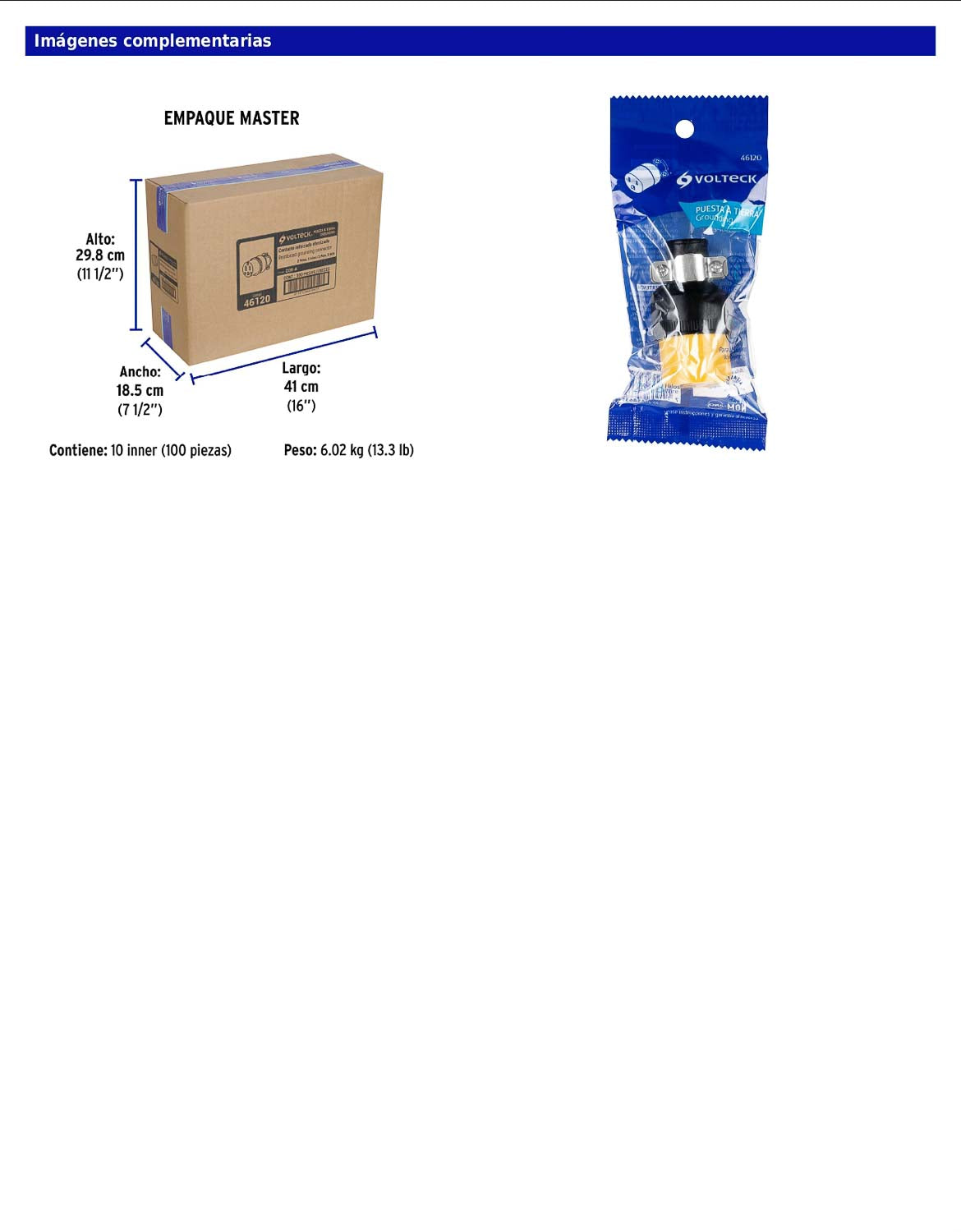 Contacto industrial reforzado aterrizado de 127 V y 15 A con 2 polos + tierra