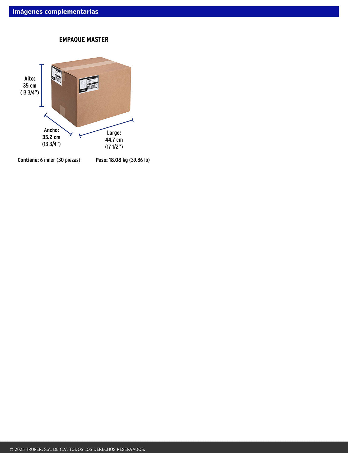 Extensión eléctrica de uso rudo de 6 m con calibre 2x16 AWG